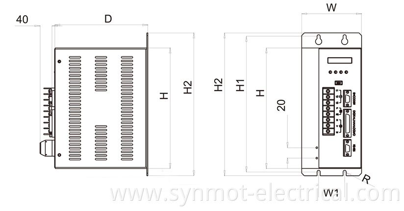 Synmot 1 Phase 3 phase AC 220V 2.3kW AC servo drive For CNC machine servo motor drive